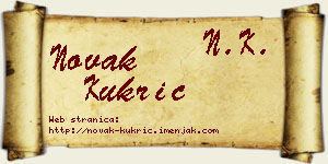 Novak Kukrić vizit kartica